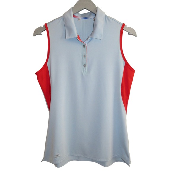 adidas Tops - Adidas Sleeveless Golf Polo Shirt Sz M Blue Tank Pickleball Tennis Active Top